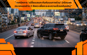 "เทคนิคการ 'เปลี่ยนเลนกะทันหันบนทางด่วน' (ทริกมองกระจกมองข้าง 2 จังหวะเพื่อกะระยะความเร็วรถคันหลัง)"