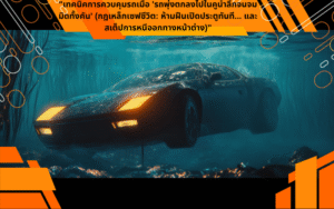 "เทคนิคการควบคุมรถเมื่อ 'รถพุ่งตกลงไปในคูน้ำลึกจนจมมิดทั้งคัน' (กฎเหล็กเซฟชีวิต: ห้ามฝืนเปิดประตูทันที... และสเต็ปการหนีออกทางหน้าต่าง)"