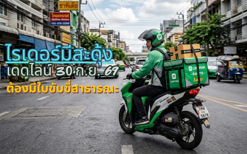 ขนส่งฯ ลั่นไม่ต่อเวลา 30 ก.ย. 69 ต้องมีใบขับขี่สาธารณะ ไม่งั้นโดนเชือด