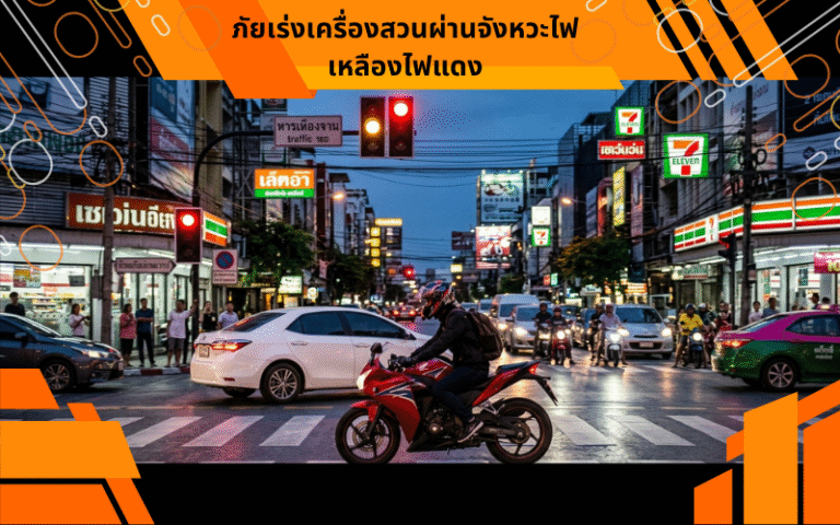 ภัยเร่งเครื่องสวนผ่านจังหวะไฟเหลืองไฟแดง