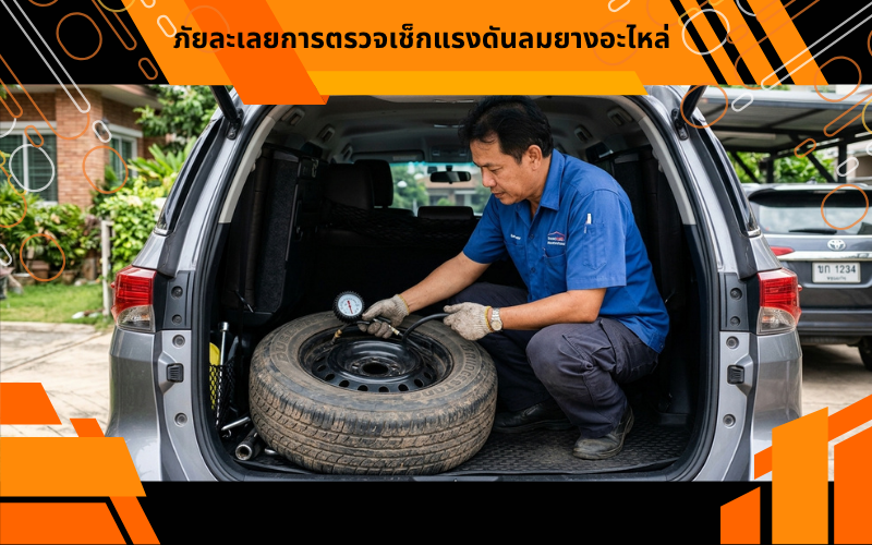 ภัยละเลยการตรวจเช็กแรงดันลมยางอะไหล่